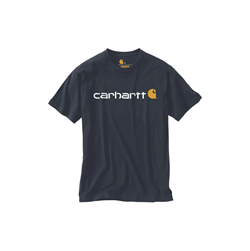 CARHARTT T-SHIRT RELAXED FIT HEAVYWEIGHT SHORT SLEEVE LOGO GRAFIC NAVY